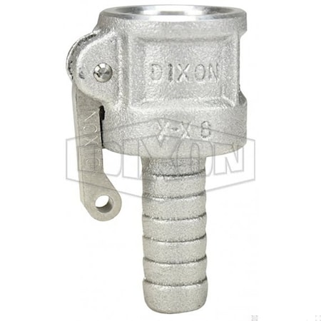 Dixon Type-C Cam and Groove Coupler, 1/2 in Nominal, Female Coupler x Hose Shank End Style, Aluminum, Dome 50-C-AL